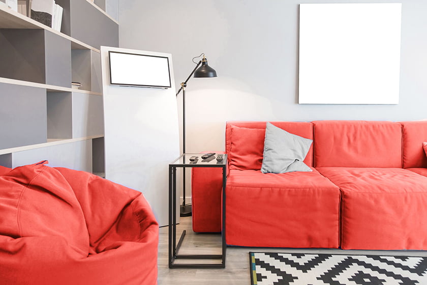 Koralna dnevna soba sedežna vreča za sedenje