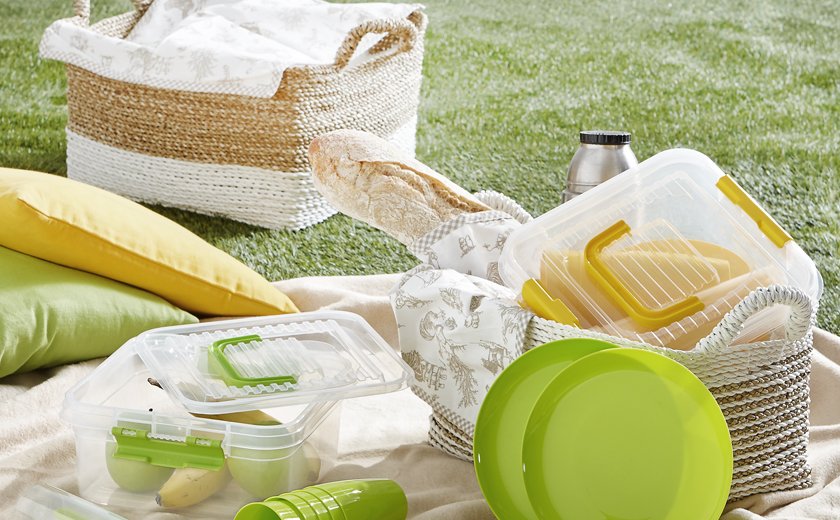 Poletne počitnice piknik barvne posode za shranjevanje