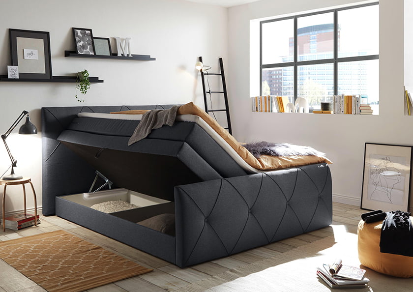 postelja siva shranjevalne površine predali dvižno ležišče