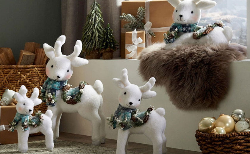 Beli okrasni jelenčki