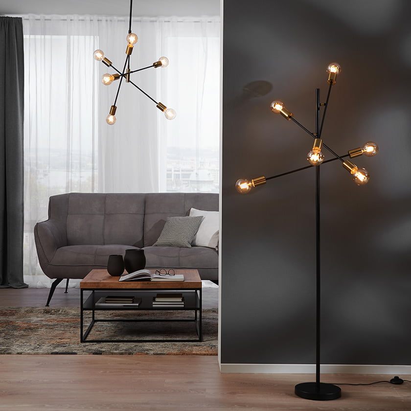 svetila viseča stoječa insdustrijski slog