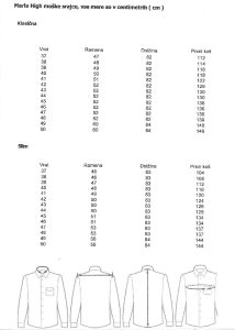 Moška srajca/ kako določiti številko
