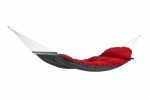 Družinska zunanja viseča mreža s palicami FAT HAMMOCK Red