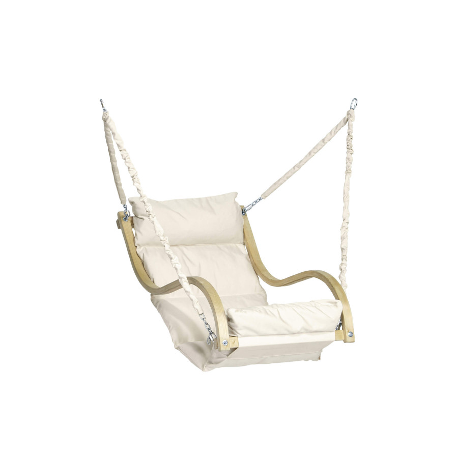 Fat Chair je popoln viseči stol za notranje ali zunanje prostore. Elegantno ukrivljeni nasloni za roke so izdelek zahtevne izdelave in so narejeni iz