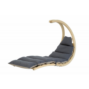 Leseni viseči stol Swing Lounger Anthracite združuje maksimalno udobje udobja s sodobnim in elegantnim dizajnom, zaradi česar je privlačen dodatek za vsak