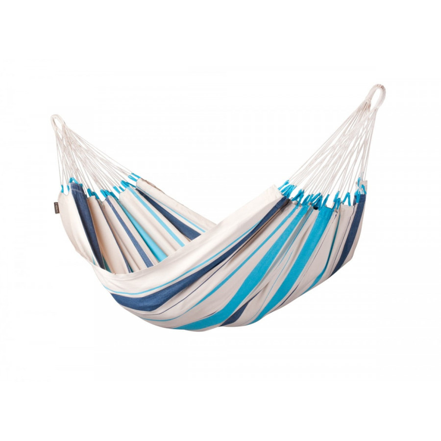 Viseče mreže La Siesta so vrhunske kvalitete. Preizkusite visečo mrežo iz bombaža CARIBENA Aqua Blue. Viseča mreža iz bombaža CARIBENA Aqua Blue je