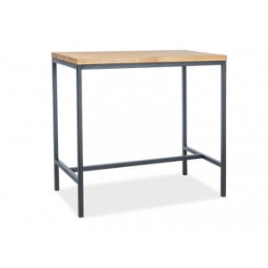 Barska miza METEOR je narejena v kombinaciji kovinskega podnožja in plošče v hrastovem furnirju. Barva: - Hrast / črna Material: - Furnir - Kovina