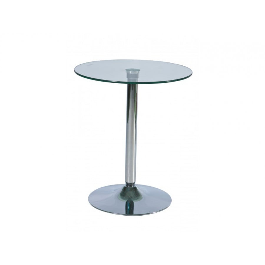 Elegantna barska mizica SLIM vas bo navdušila s svojo kvaliteto. Narejena je iz kaljenega stekla in kovine. Dimenzija stola: - fi: 60cm - V: 72cm Material: -
