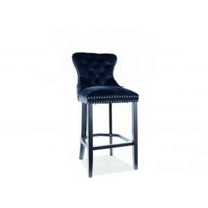 Moderni barski stol KING je udoben, eleganten in vpadljiv. Naročite ga lahko v večih barvah oblazinjenja. Noge stola so iz lesa in v črni barvi.