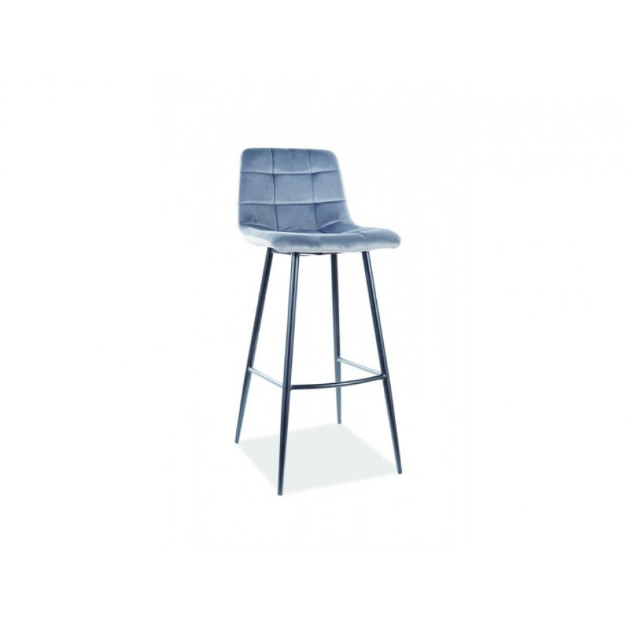 Eleganten udoben barski stol LILA. Narejen je iz kovine in tkanine. Predstavljeni model barskega stola bo videti odlično tako v minimalistični kot v glamurni