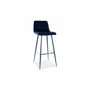 Eleganten udoben barski stol LILA. Narejen je iz kovine in tkanine. Dobavljiv je v dveh različnih barvah. Predstavljeni model barskega stola bo videti