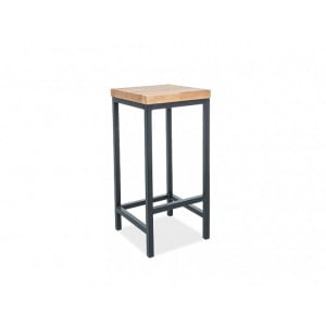 Udoben barski stol METEOR je narejen v kombinaciji kovinskega podnožja in plošče iz masivnega hrastovega lesa. Dobavljiv je v barvni kombinaciji hrast /