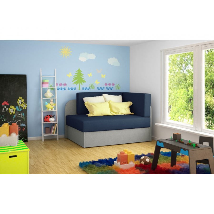 Popestrite dnevno ali otroško sobo z enosedom DAISY 1, ki je izredno udoben in kvaliteten. Oblazinjen je z blagom v različnih barvnih kombinacijah. Enosed se