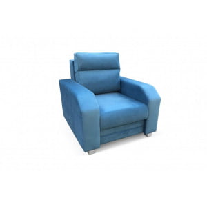 Privoščite si sprostitev v udobnem fotelju SAGU. Narejen je iz kakovostnih materialov ter oblazinjen z blagom. Nogice so lesene. Z lepim modrim odtenkom bo