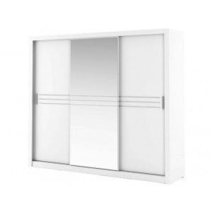 Garderobna omara LUPO 2 je omara z dvema drsnima vratima ter ogledalom. Notranjost omare skriva prijazno in funkcionalno postavitev - ima tirnico za