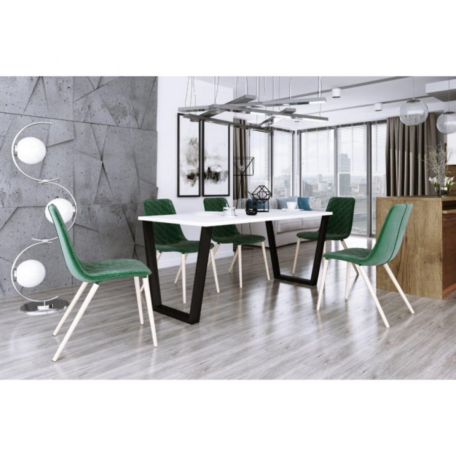 Jedilna miza CEZARO W je praktična in prijetna na pogled. Kombinacija toplega lesa in močne kovine je ravno pravšnja za vaš jedilni prostor. Dimenzije: -