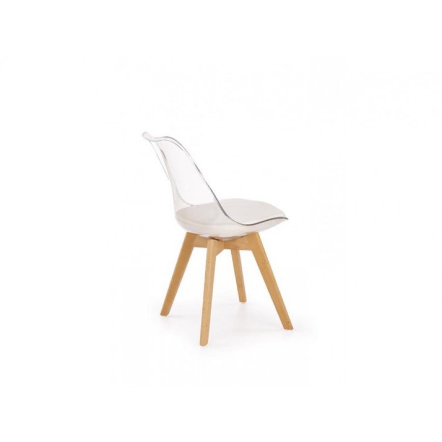 Jedilni stol EDAM2 je privlačen in kvaliteten. Dimenzije: - D: 48 x G: 53 x V: 83 x V(do sedišča): 50 cm Material: - Naravni les / polikarbonat / umetno