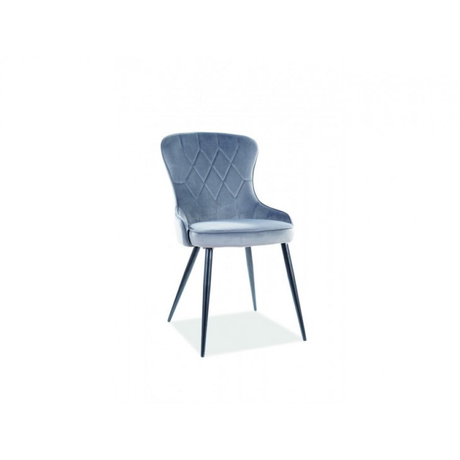 Jedilni stol VIVI je eleganten in kvaliteten stol z mehko tkanino. Dimenzije: - V: 91 x G: 45 x Š: 52 x V (do sedišča): 51 cm Material: - Tkanina aksamit /
