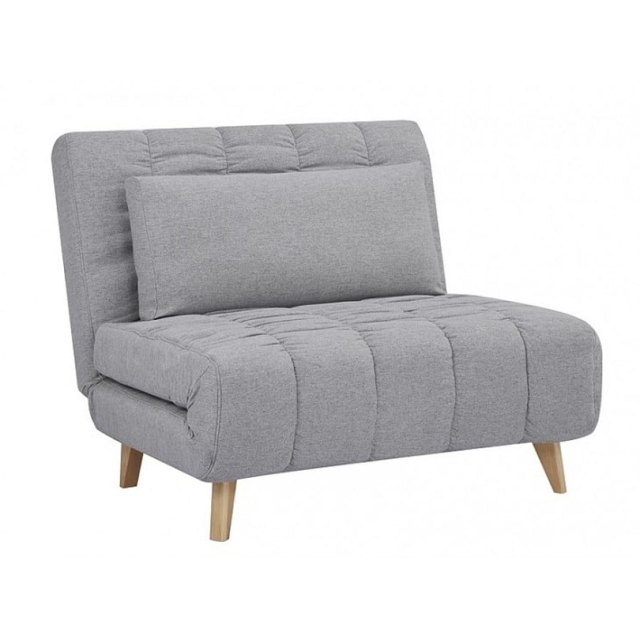 Kavč BIBO je udoben in sodoben kavč, ki se raztegne v ležišče. Na voljo je v sivi barvi blaga. Ogrodje je iz lesa. Dimenzije: - D: 103 x G: 94 x V: 82 v