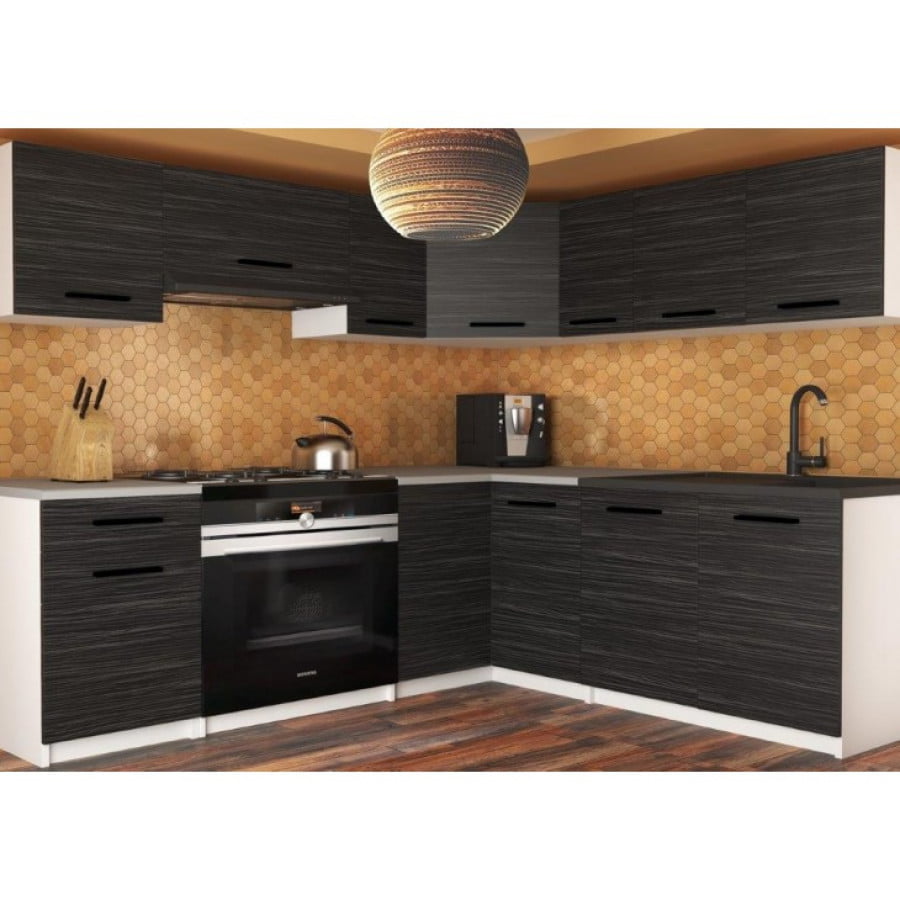 Eleganten kotni kuhinjski blok TIARA , ki bo zagotovo osvežil vašo kuhinjo. Dobavljiv je v različnih barvah kuhinjskih elementov. Delovni pult ni v enem