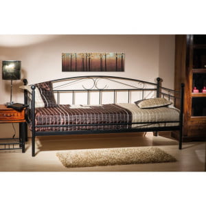 Masivna postelja RENA. Elegantnega videza za moderno spalnico. Kovinsko ogrodje. Dimenzija postelje je 90 x 200 cm. Dobavljiva je v dveh barvah. V ceno je