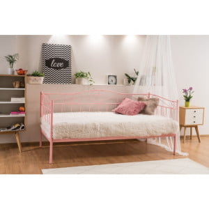 Masivna postelja TUB. Elegantnega videza za moderno spalnico. Kovinsko ogrodje. Dimenzija postelje je 90 x 200 cm. V ceno je vključen POSTELJNI POD. Barva: -