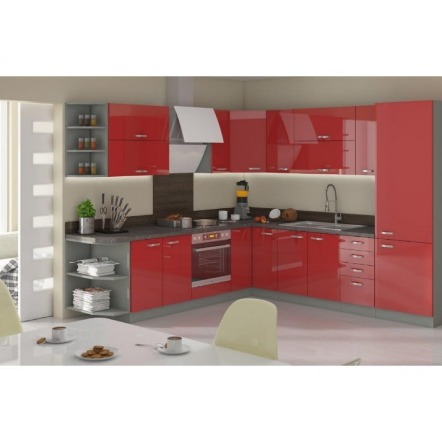 Kuhinja ELITE 260 x270 cm je kuhinja, katera bo prinesla svežino v vaš dom. Dobavljiva v več barvah. Možnost dobave tudi drugih dimenzij. Debelina