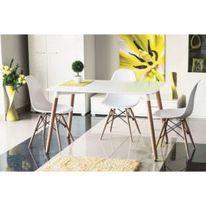 Moderno oblikovana miza NOWA 3 je primerna za vse stile vašega bivalnega prostora. Miza je kvalitetna ter stabilna. Barva ploskve: -bela Materijal: