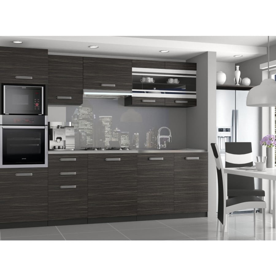 Kuhinjski blok ATAIR 240 je moderen in prostoren. Dobavljiv je v treh barvah kuhinjskih elementov. Debelina kuhinjskega pulta je 3cm. V ceno je vključen le