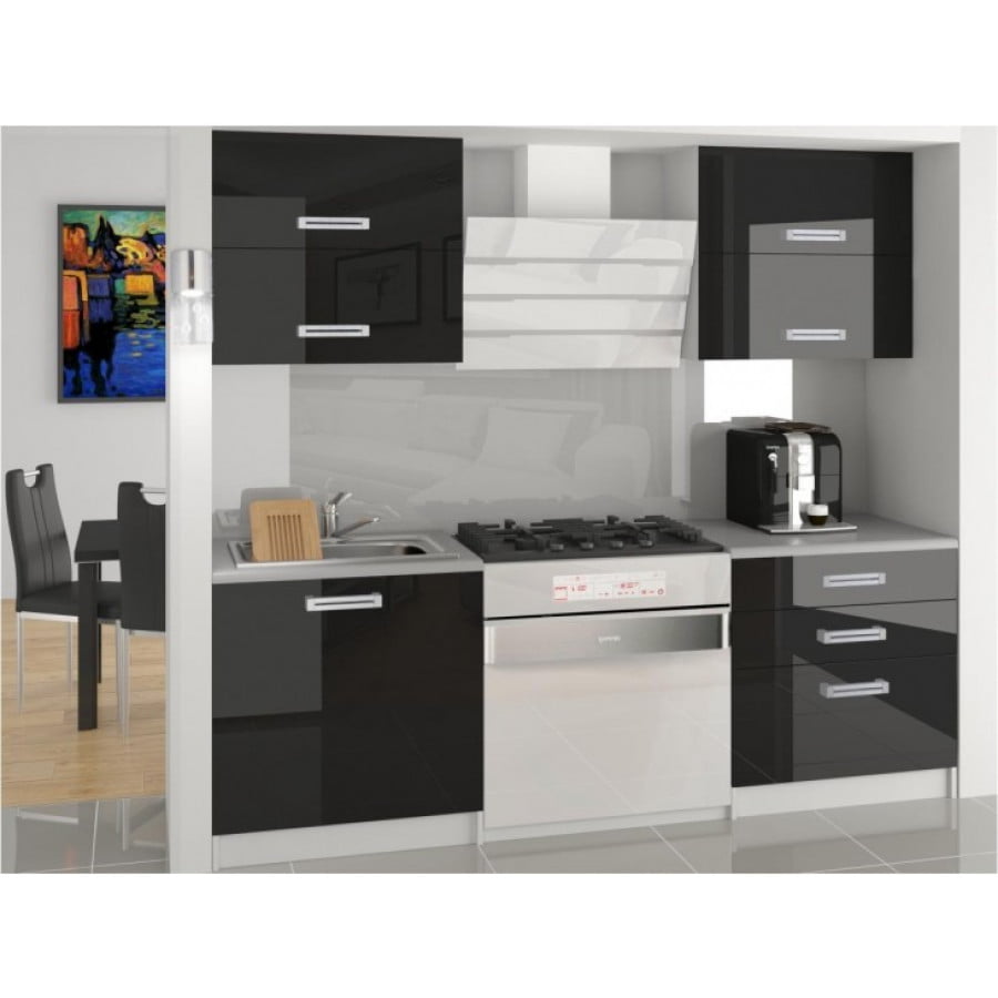 Polepšajte svojo kuhinjo z modernim kuhinjskim blokom COLUMB 120 v visokem sijaju. Dobavljiv je v več različnih barvah in barvnih kombinacijah kuhinjskih