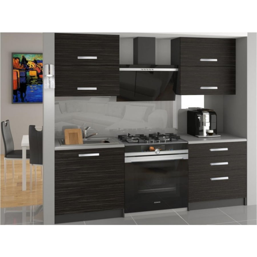 Kvaliteten kuhinjski blok ESTI 120 2. Dobavljiv je v treh barvah kuhinjskih elementov. Debelina kuhinjskega pulta je 3cm. Možnost je naročiti sistem za mehko