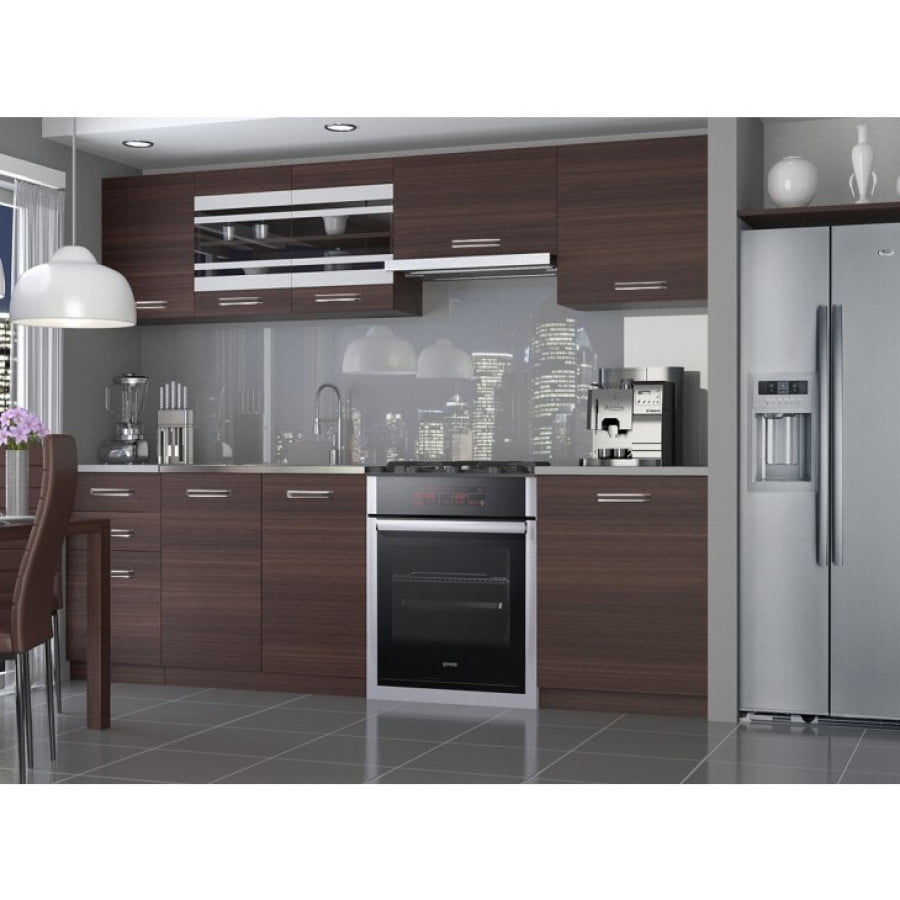 Osvežite svoj kuhinjski prostor z modernim kuhinjski blokom ORION 240. Dobavljiv je v treh barvah kuhinjskih elementov. Debelina kuhinjskega pulta je 3cm. V