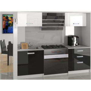 Polepšajte svojo kuhinjo z modernim kuhinjskim blokom POLAR 120 v visokem sijaju. Dobavljiv je v več različnih barvah kuhinjskih elementov. Delovni pult ni