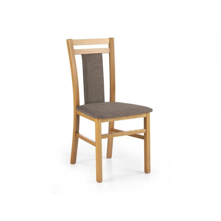 Kuhinjski stol EVGENIJI 4 je zelo stabilen. Narejen je v tkanini temno sive barve, noge stola pa so iz masivnega bukovega lesa v barvi jelša. Dimenzije: - Š: