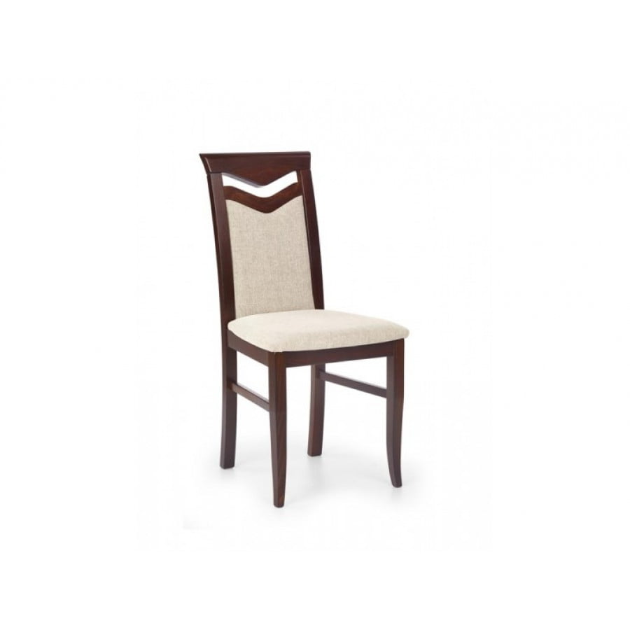 Kuhinjski stol KLASA3 je klasičen lesen stol gladkih linij. Dimenzije: - 44 x G: 43 x V: 96 cm Material: - Masivni bukov les / tkanina Barve: - Temni oreh /