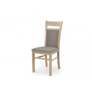 Kuhinjski stol LORD 3 je zelo stabilen. Narejen je v tkanini sive barve, noge stola pa so iz masivnega bukovega lesa barve sonoma. Dimenzije: - Š: 46cm - V: