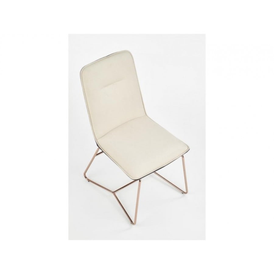Kuhinjski stol MELITA je eleganten in stabilen. Narejen je iz umetnega usnja, hrbtišče je iz tkanine, noge pa so iz kovine. Dobavljiv je v barvi kot na
