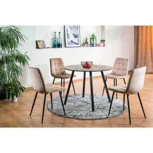 Atraktiven stol MILENA 2. Dobiti ga je možno v več barvah. Sedišče stola je iz žametne tkanine, podnožje pa iz kovine v črni barvi. Barva stola: - Modra