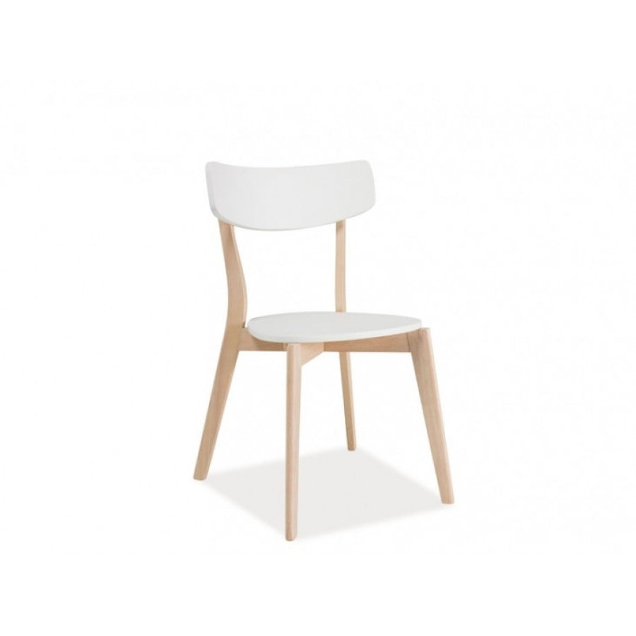 Dizajn tega stola je enostavno odličen. Njegova enostavnost in modernost vas bo navdušila. Dobavljiv v barvi kot na sliki. Barve stola: - bela / beljen hrast