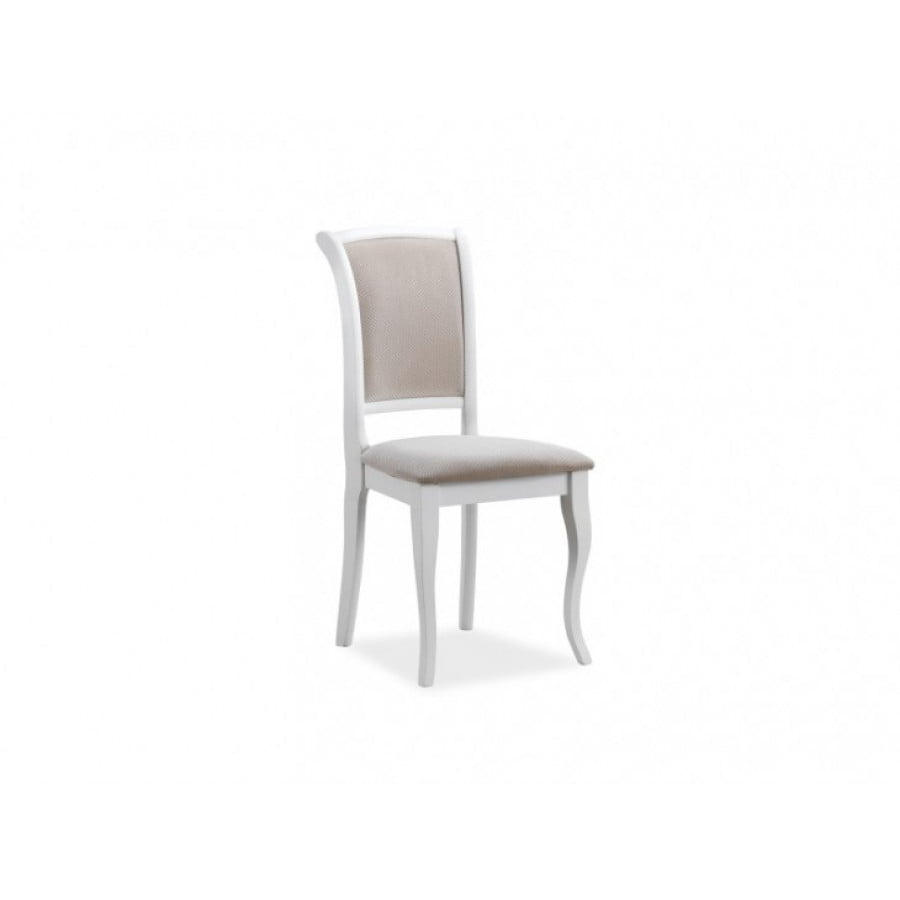 Rustikalni kuhinjski stol MILAN C je primeren za jedilnice. Stol ima oblazinjenje krem barve, podnožje pa je belo in iz lesa. Barva: - Krem / bela Material: -