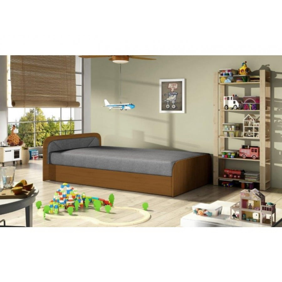 Postelja TEJA 2 je klasična postelja primerna za otroške ali mladinske sobe ali kot dodatno ležišče v vsakem prostoru. Je dvižna, ima velik predal za