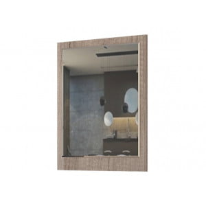 Ogledalo DAMIR je pravokotne oblike z lesenim okvirjem. Dobavljivo je v oreh barvi. Oglejte si še ostale elemente tega programa: komoda, obešalnik, klop,