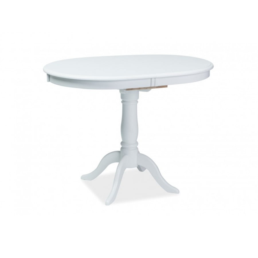 Elegantna miza DOLORES bo poživela vsako jedilnico. Miza je kvalitetna in stabilna, z možnostjo podaljšanja. Barva ploskve: -bela Materijal: - podnožje: