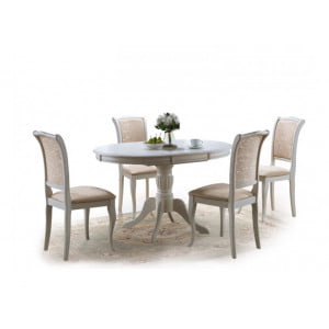 Elegantna miza OLIA 2 bo poživela vsako jedilnico. Miza je kvalitetna in stabilna. Barva ploskve: - Krem Material: - Podnožje: les - Mizna plošča: MDF