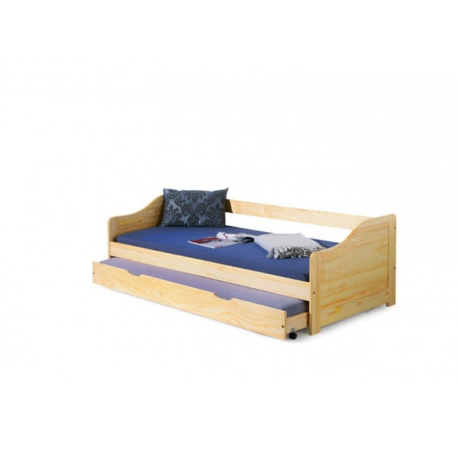 Postelja LAVRA je praktična postelja primerna za otroke. Postelja vsebuje predal in posteljni pod. Barva: - bor Dimenzije postelje: -90x200 cm Zunanje
