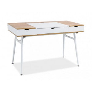 Pisalna miza DENIS je primerna za pisarniške sobe ali kot dodatek v vsak prostor, kjer se uporablja računalnik. Narejena je iz kovine in MDF. Dobavljiva je v