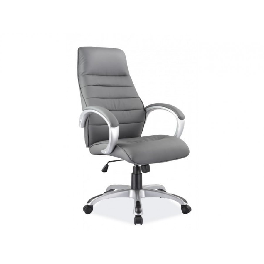 Udoben in kvaliteten pisarniški stol ELA, dobavljiv je v dveh barvah. Je vrtljiv in nastavljiv po višini. Material: - Umetno usnje Barve: - Črna - Siva