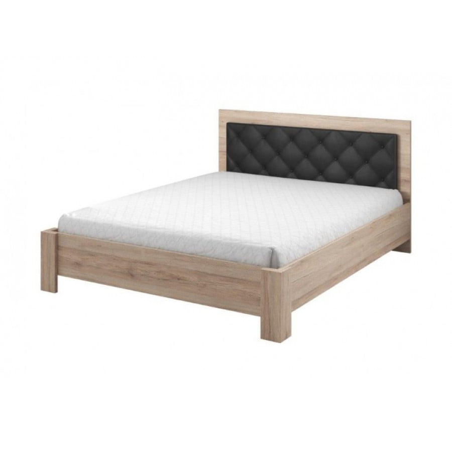 Postelja DULE je odlična postelja, primerna za vsako spalnico. Narejena je iz kvalitetne laminirane plošče in ima ABS robove. Ima oblazinjeno vzglavje.