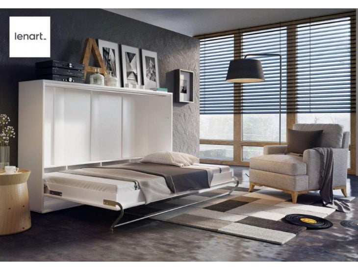 Stenska vertikalna postelja ZVONČEK PRO vam omogoča, da katero koli sobo spremenite v popolno uporabno in estetsko privlačno spalnico.Je super rešitev za