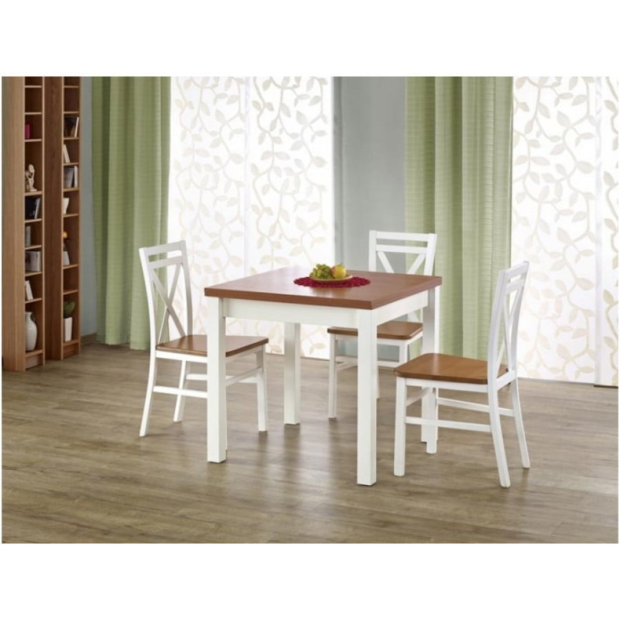 Moderna miza GRAC jelša / bela je narejena iz kakovostnih materialov. Miza je raztegljiva. Barve: - Jelša / bela Material: - ABS robovi - MDF - Laminirana